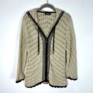 Eddie Bauer Crochet Cardigan Hoodie